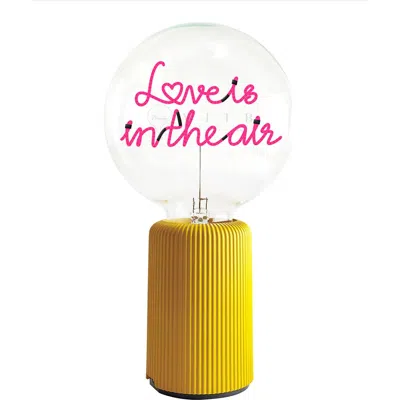 Mitb Love Is In The Air Portable Table Lamp In Yellow
