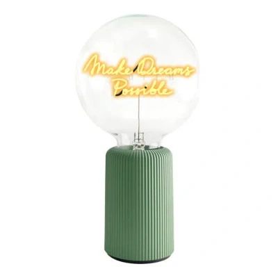 Mitb Make Dreams Possible Portable Table Lamp In Green
