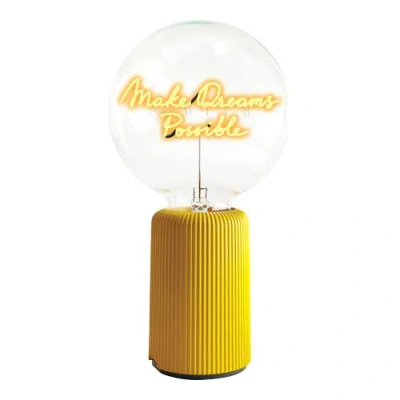 Mitb Make Dreams Possible Portable Table Lamp In Yellow
