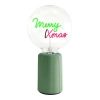 Mitb Merry Xmas Portable Table Lamp In Green