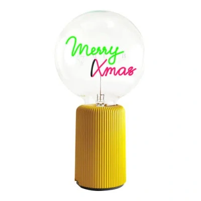 Mitb Merry Xmas Portable Table Lamp In Yellow