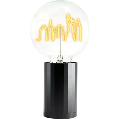 Mitb New York  Skyline Portable Table Lamp In Black