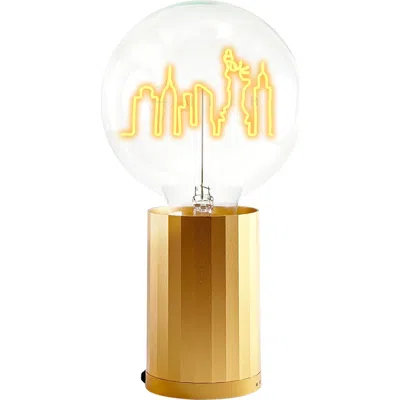Mitb New York  Skyline Portable Table Lamp In Gold