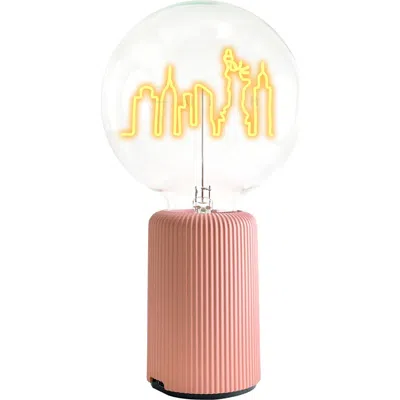 Mitb New York  Skyline Portable Table Lamp In Pink