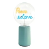 Mitb Peace And Love Portable Table Lamp In Blue