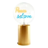 Mitb Peace And Love Portable Table Lamp In Gold
