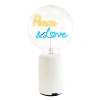 Mitb Peace And Love Portable Table Lamp In White
