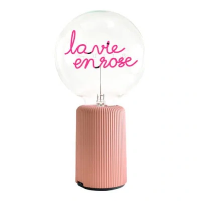 Mitb Rose Portable Table Lamp In Pink
