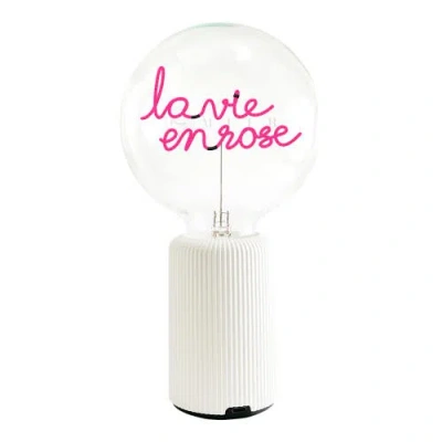 Mitb Rose Portable Table Lamp In White