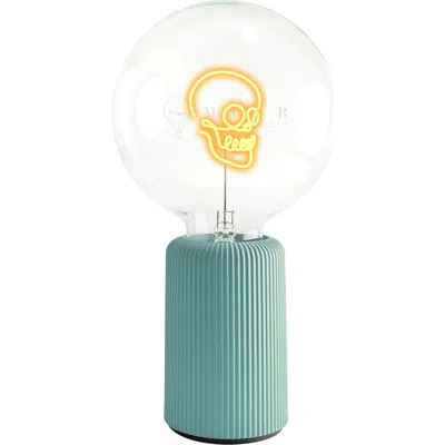Mitb Skull Portable Table Lamp In Blue