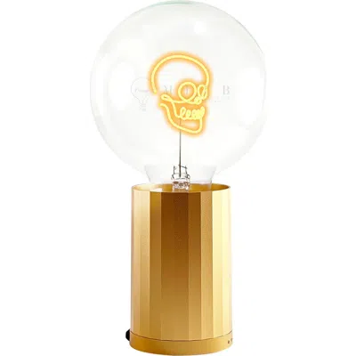 Mitb Skull Portable Table Lamp In Gold