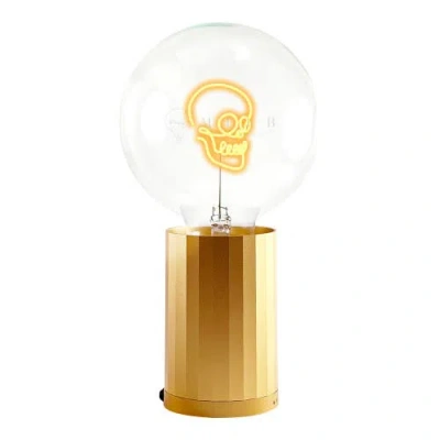 Mitb Skull Portable Table Lamp In Gold