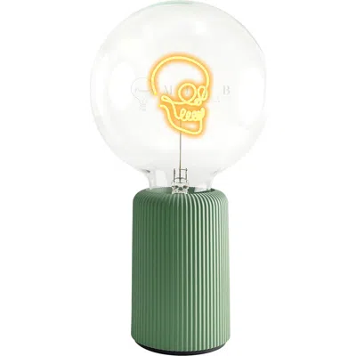 Mitb Skull Portable Table Lamp In Green