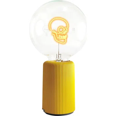 Mitb Skull Portable Table Lamp In Yellow
