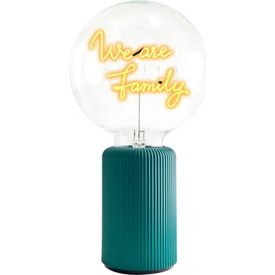Mitb We Are Family Portable Table Lamp In Green