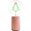 Mitb Xmas Tree Portable Table Lamp In Pink