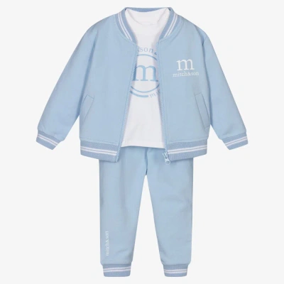 Mitch & Son Baby Boys Blue Cotton Tracksuit
