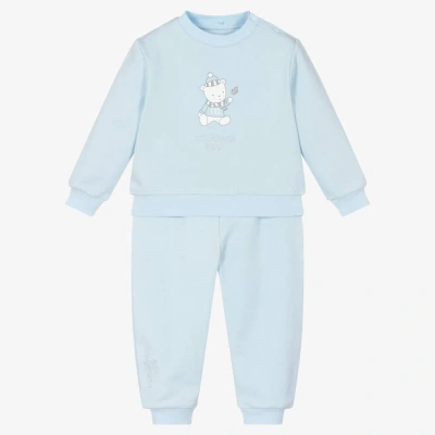 Mitch & Son Baby Boys Pale Blue Cotton Tracksuit