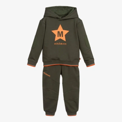 Mitch & Son Babies' Boys Green Cotton Tracksuit