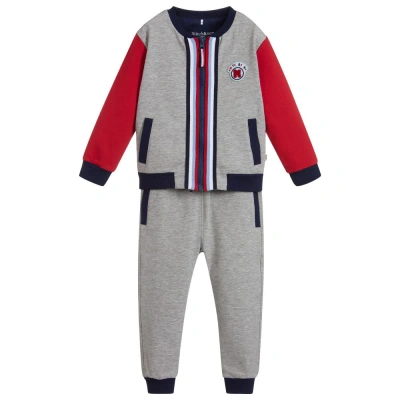 Mitch & Son Babies' Boys Grey Zip-up Tracksuit In Multi