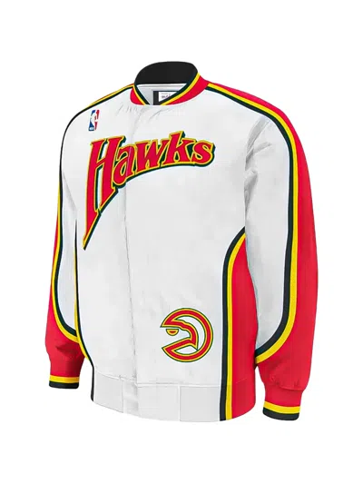 Mitchell & Ness 1992-1993 Atlanta Hawks Bomber Jacket In White