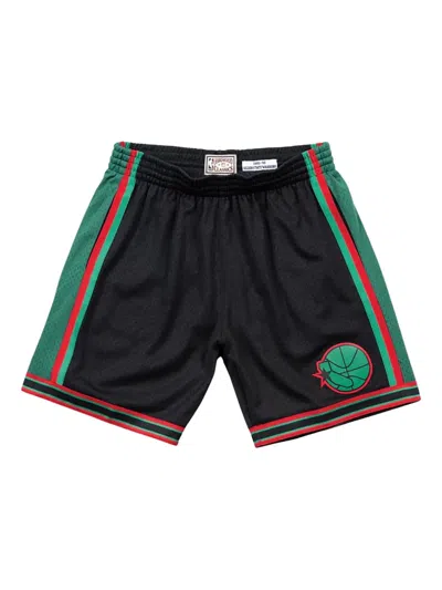 Mitchell & Ness 1993 Golden State Warriors Logo Patch Shorts In Black