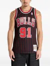 Mitchell & Ness 1995-96 Nba Chicago Bulls Swingman Dennis Rodman Striped Tank Top In Black