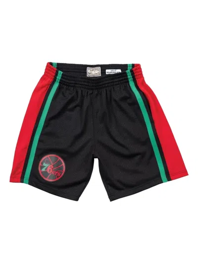 Mitchell & Ness 1996-97 Philadelphia 76ers Christmas Swingman Shorts In Black