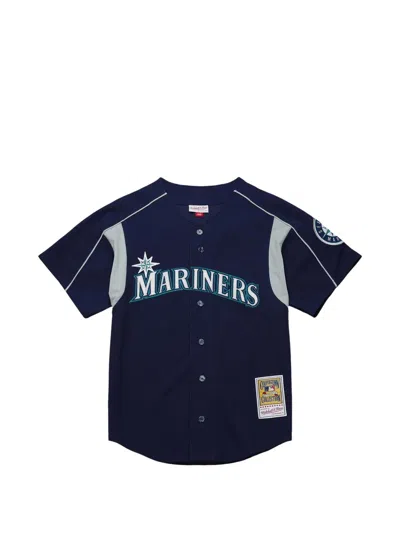 Mitchell & Ness 2003 Seattle Mariners Buttoned Short-sleeve Shirt In Blue