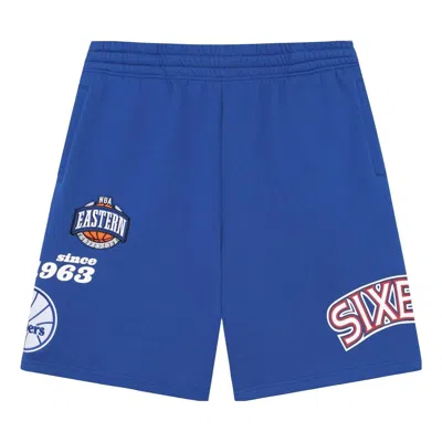 Mitchell & Ness 76 X Nba Philadelphia 76ers Team Origins Fleece Shorts 'blue'