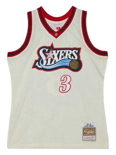 Mitchell & Ness 76ers 1997 Logo Tank Top In Neutral