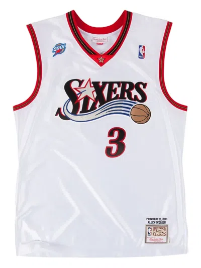Mitchell & Ness 76ers 2001 Allen Iverson Jersey In White