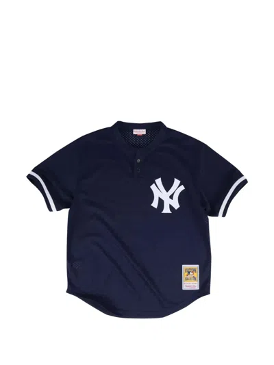 Mitchell & Ness 995 New York Yankees Short-sleeve Polo Shirt In Blue