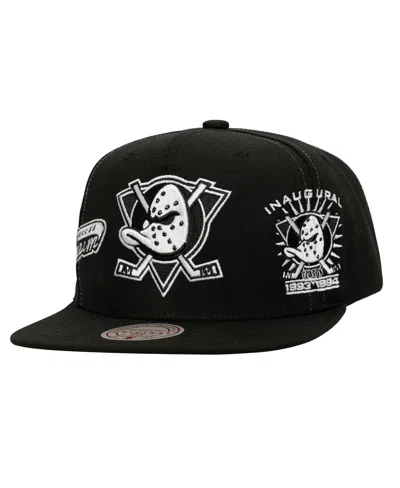 Mitchell & Ness Anaheim Ducks Team Ground 2.0 Snapback Flat Brim Baseball Cap In Multi