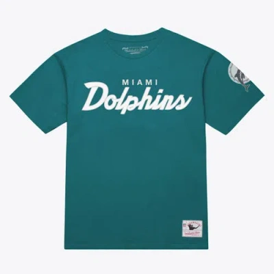 Mitchell & Ness Aqua Miami Dolphins Head Coach Classic T-shirt In Green
