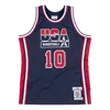 Mitchell & Ness Authentic Jersey Team Usa 1992 Clyde Drexler 'navy Red' In Blue