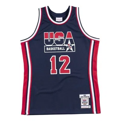 Mitchell & Ness Authentic Jersey Team Usa 1992 John Stockton 'navy' In Blue
