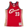 Mitchell & Ness Authentic Nba Jersey 'cleveland Cavaliers - Lebron James 2003' In Red