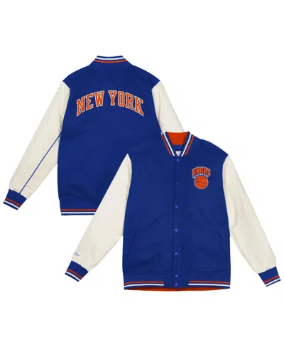 Mitchell & Ness Baby Boys And Girls Mitchell Ness Blue New York Knicks Varsity Heavyweight Full-snap Jacket