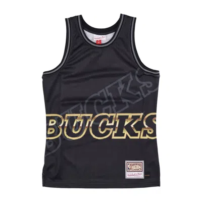 Mitchell & Ness Basketball Type Men's Tank Top Nba Big Face 4.0 Fashion Tank Hardwood Classics Milbuc In Black