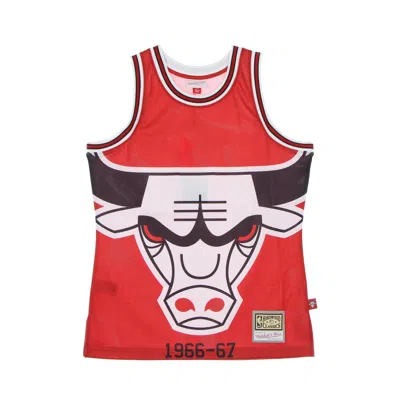 Mitchell & Ness Basketball Type Men's Tank Top Nba Big Face Blown Out Fashion Jersey Hardwood Classics Chibul Red/or