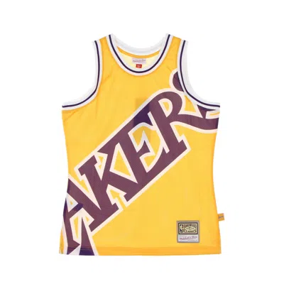Mitchell & Ness Basketball Type Men's Tank Top Nba Big Face Blown Out Fashion Jersey Hardwood Classics Loslak Yellow