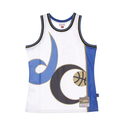 Mitchell & Ness Basketball Type Men's Tank Top Nba Big Face Blown Out Fashion Jersey Hardwood Classics Waswiz White/ In Multi