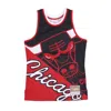 Mitchell & Ness Men's Black Chicago Bulls Big Face 5.0 Fashion Tank Top In Red