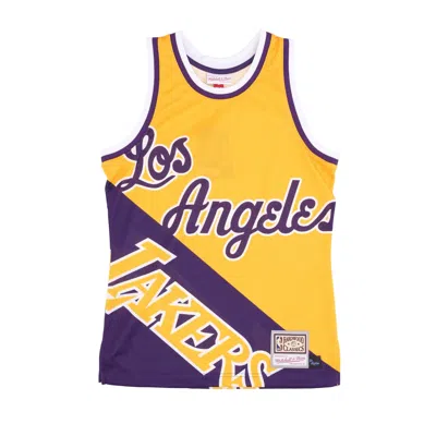 Mitchell & Ness Basketball Type Men's Tank Top Nba Big Face Fashion Tank 5.0 Hardwood Classics Loslak Yellow