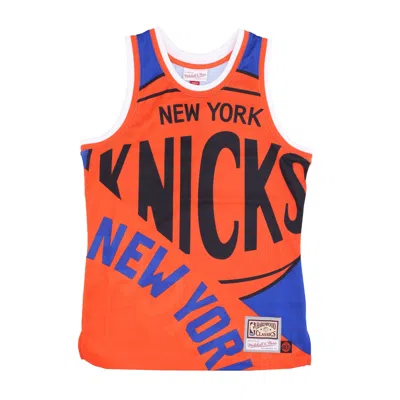 Mitchell & Ness Basketball Type Men's Tank Top Nba Big Face Fashion Tank 5.0 Hardwood Classics Neykni Blue In Multi
