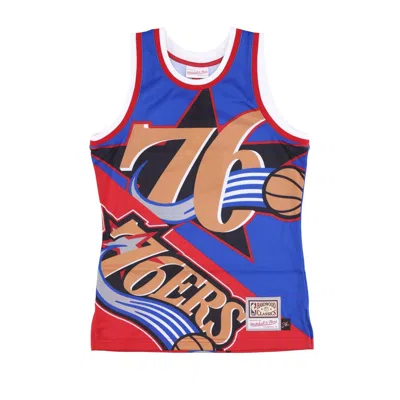 Mitchell & Ness Basketball Type Men's Tank Top Nba Big Face Fashion Tank 5.0 Hardwood Classics Phi76e Blue