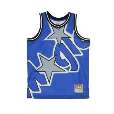 Mitchell & Ness Basketball Type Men's Tank Top Nba Big Face Jersey Orlmag In Blue