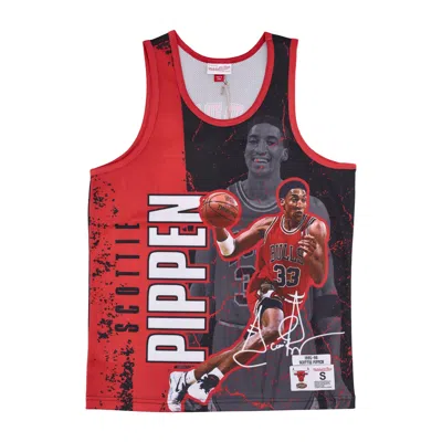 Mitchell & Ness Basketball Type Men's Tank Top Nba Burst Mesh Tank No 33 Scottie Pippen Chibul Original Team Colors