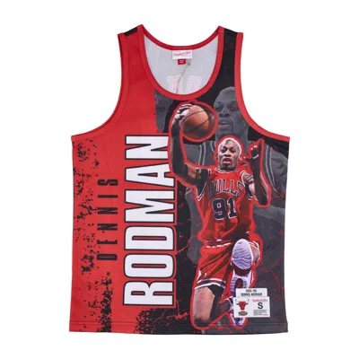 Mitchell & Ness Basketball Type Men's Tank Top Nba Burst Mesh Tank No 91 Dennis Rodman Chibul Original Team Colors